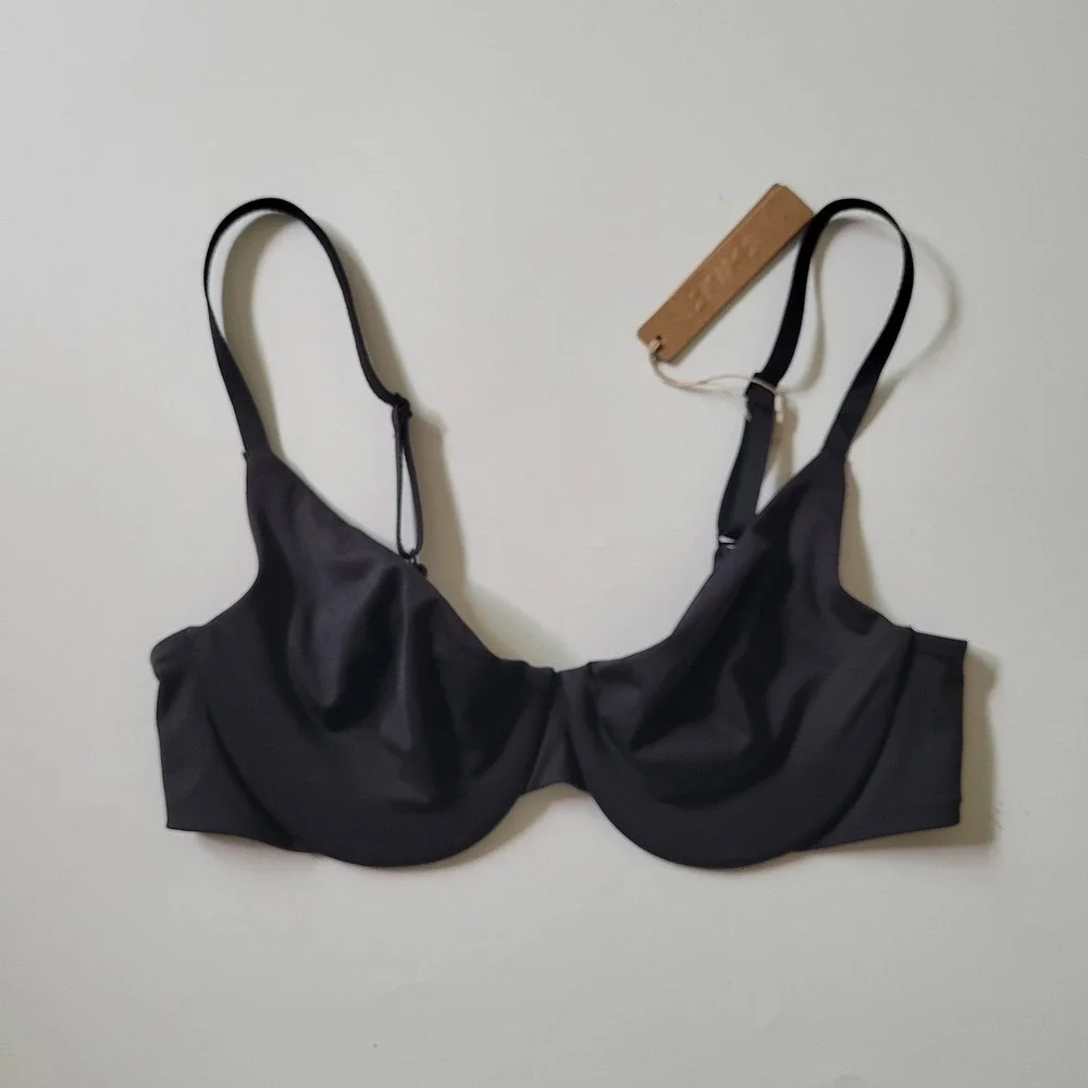 Skims Full Coverage Bikini Top 4 B Cup Black Underwire Recycled Swim Beachy